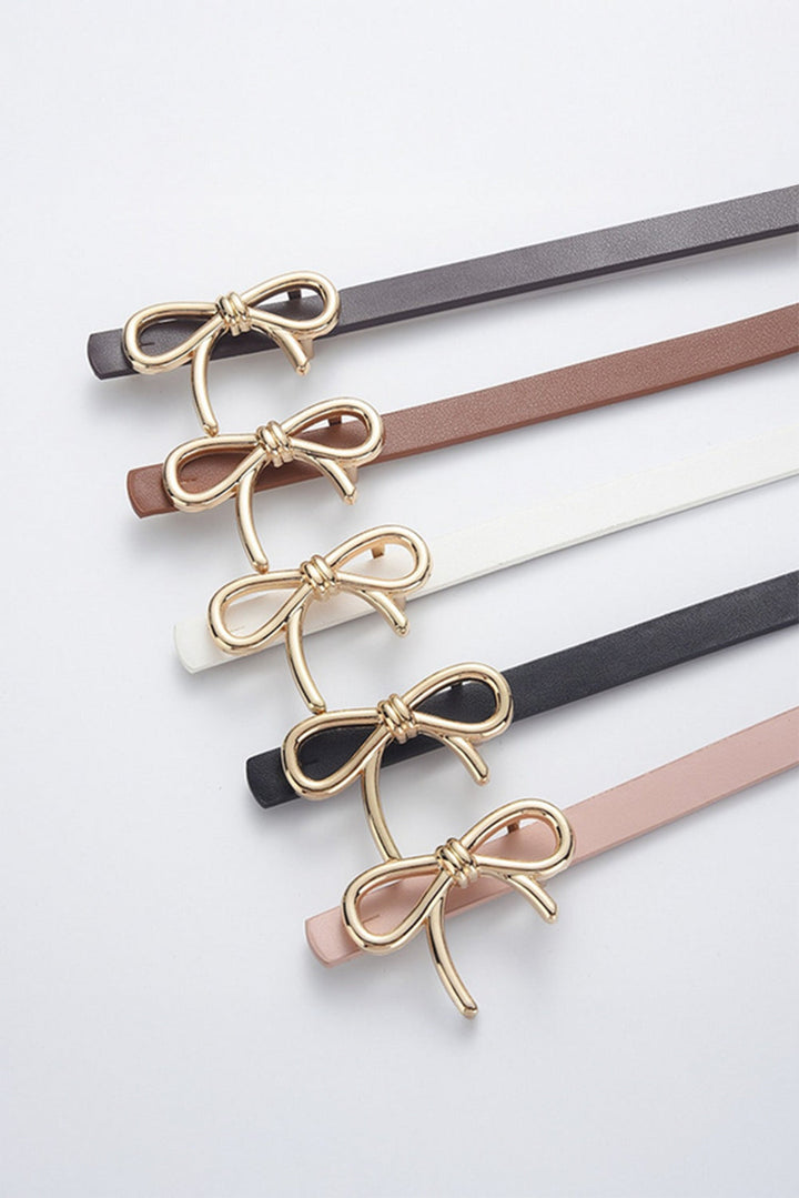 Ceinture fine décorative à nœud papillon