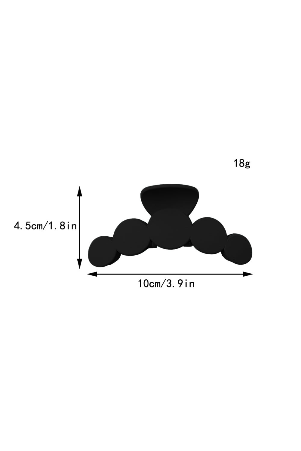 Minimalist 5 Circles Frosted Hair Claw Clip