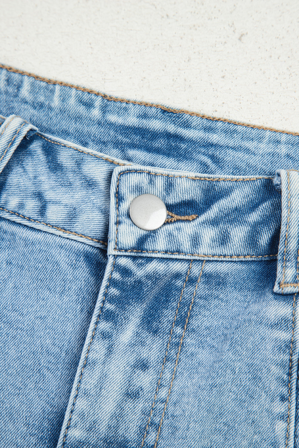 Beau Blue Flower Patched Light Wash Cropped High Waist Barrel Jeans