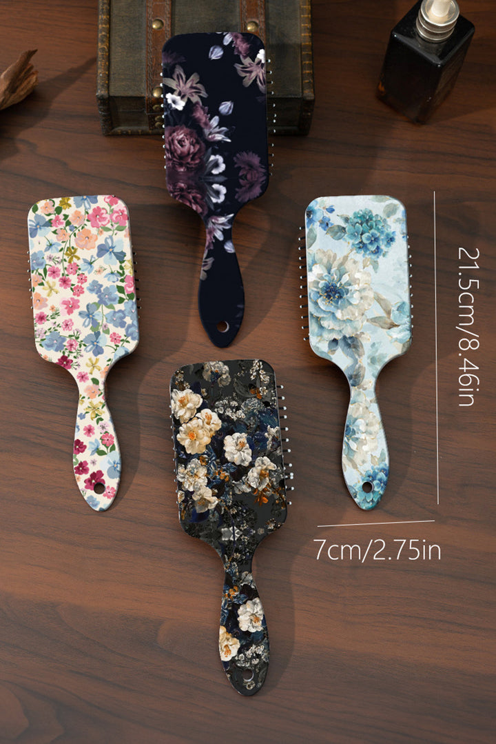 Floral Print Large Paddle Air Cushion Comb