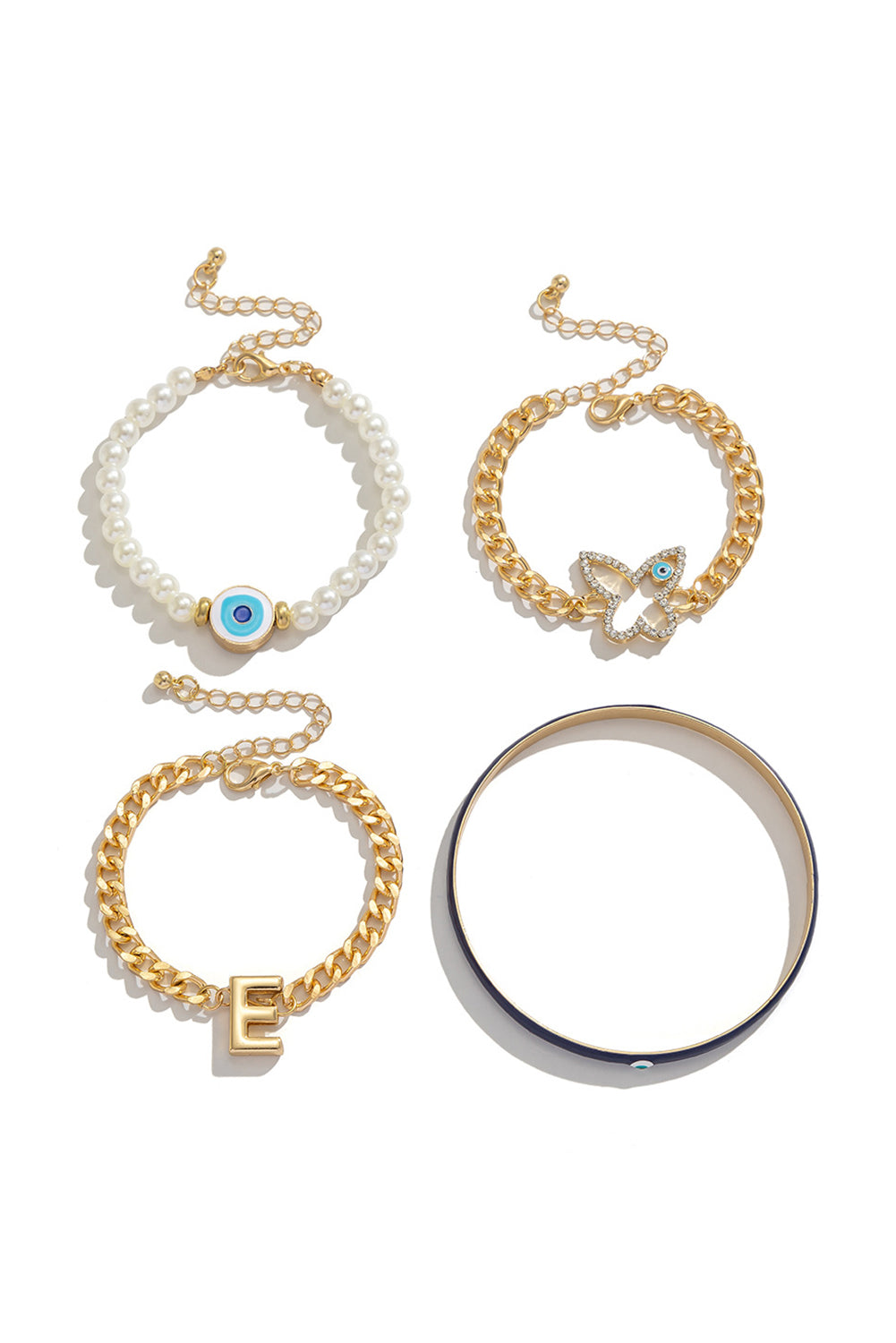 4-teiliges Perlenkettenarmband-Set