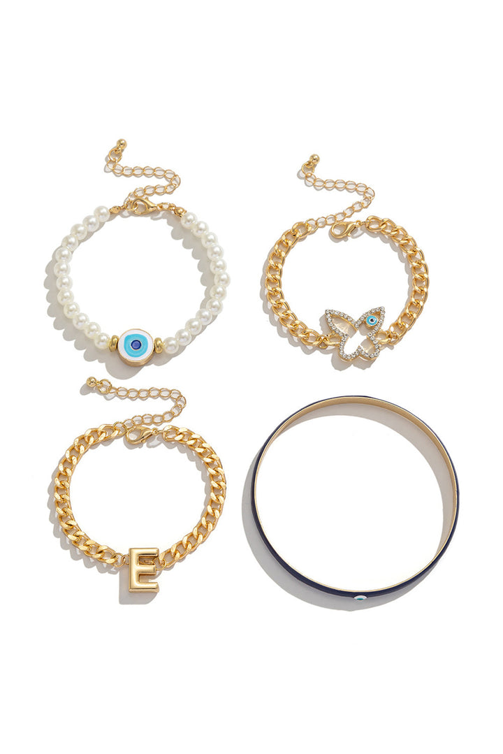 4-teiliges Perlenkettenarmband-Set