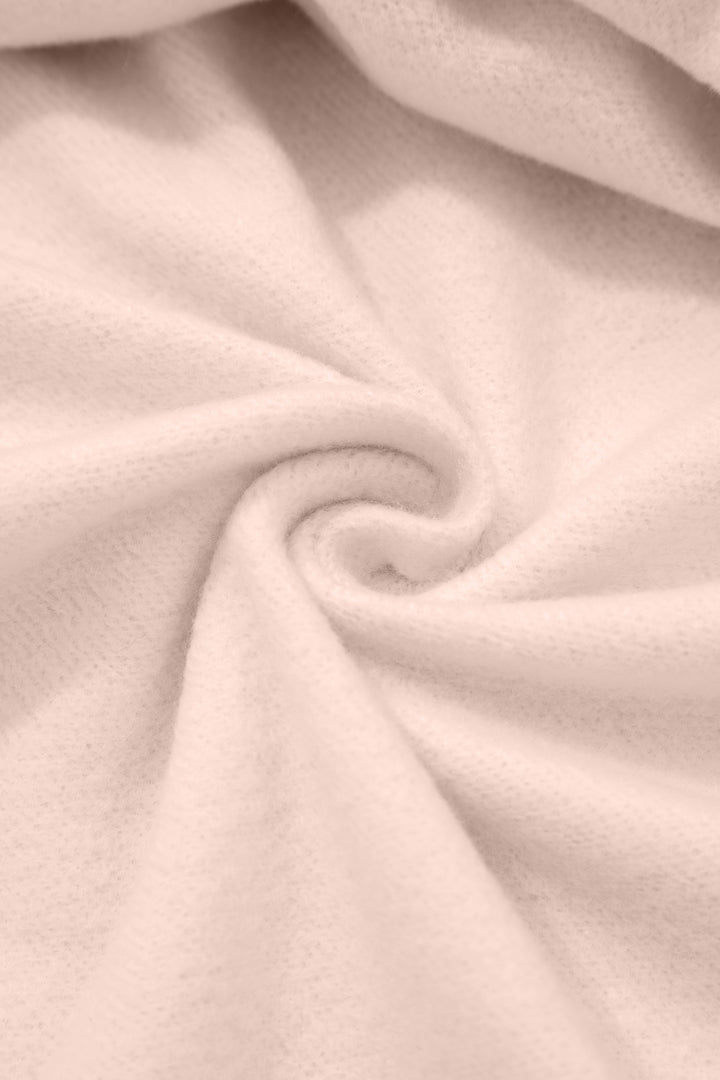 Apricot Pink Oversize Mock Neck Sweatshirt