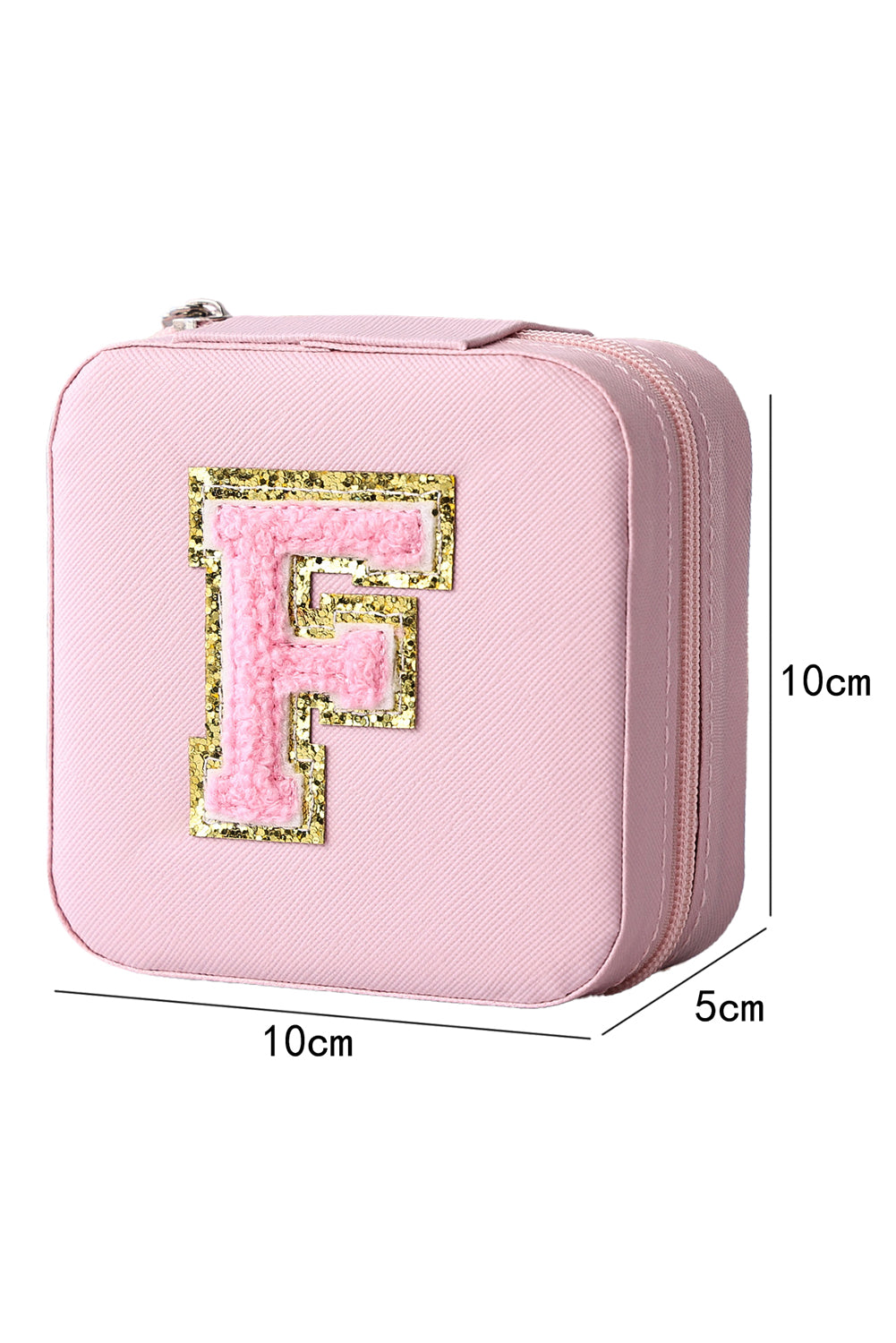 Chenille F Patch Jewelry Storage Box