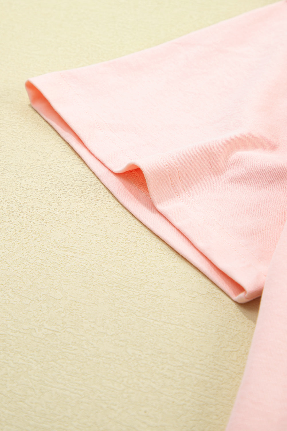 Light Pink Eyelet Lace Star Applique Plus Size T Shirt