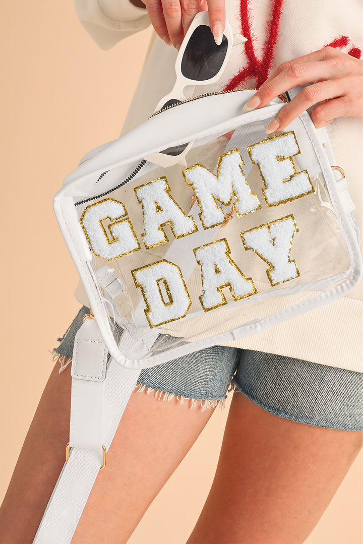 GAME DAY Rugby Football Transparente Umhängetasche