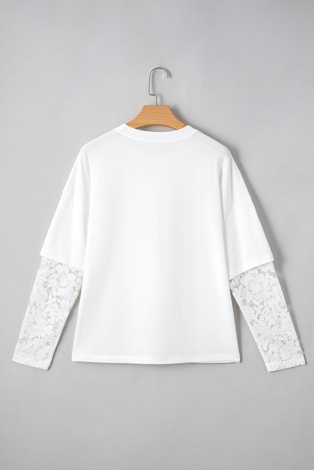 White Lace Long Sleeve Insert Tee