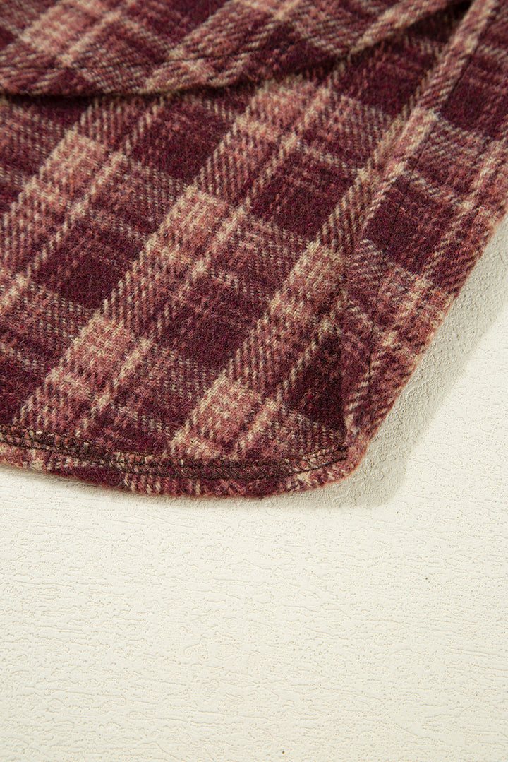 Moss Green Vintage Plaid Patchwork Drop Shoulder Sweatshirt