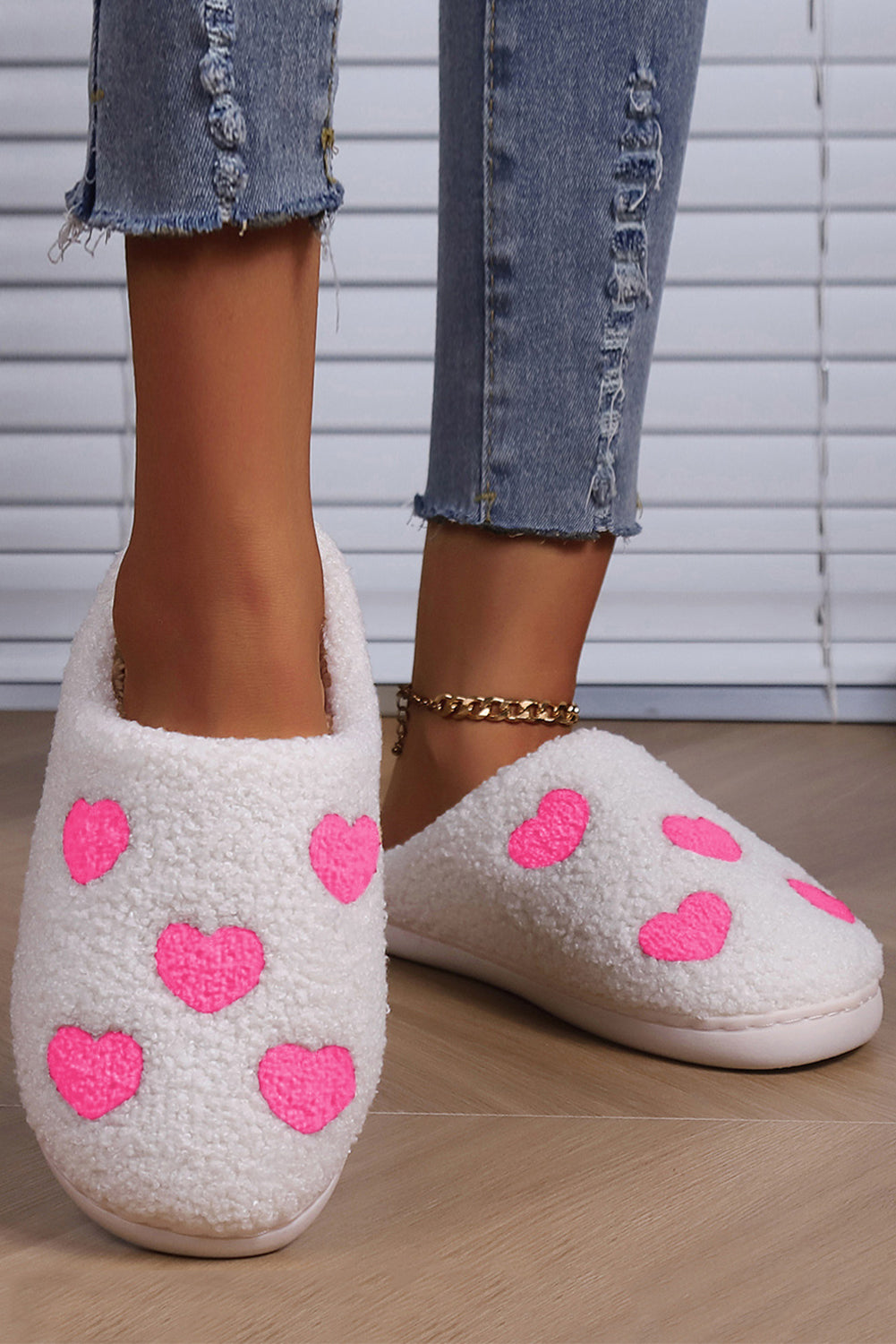 Herzmuster Valentines Fuzzy Winter Hausschuhe
