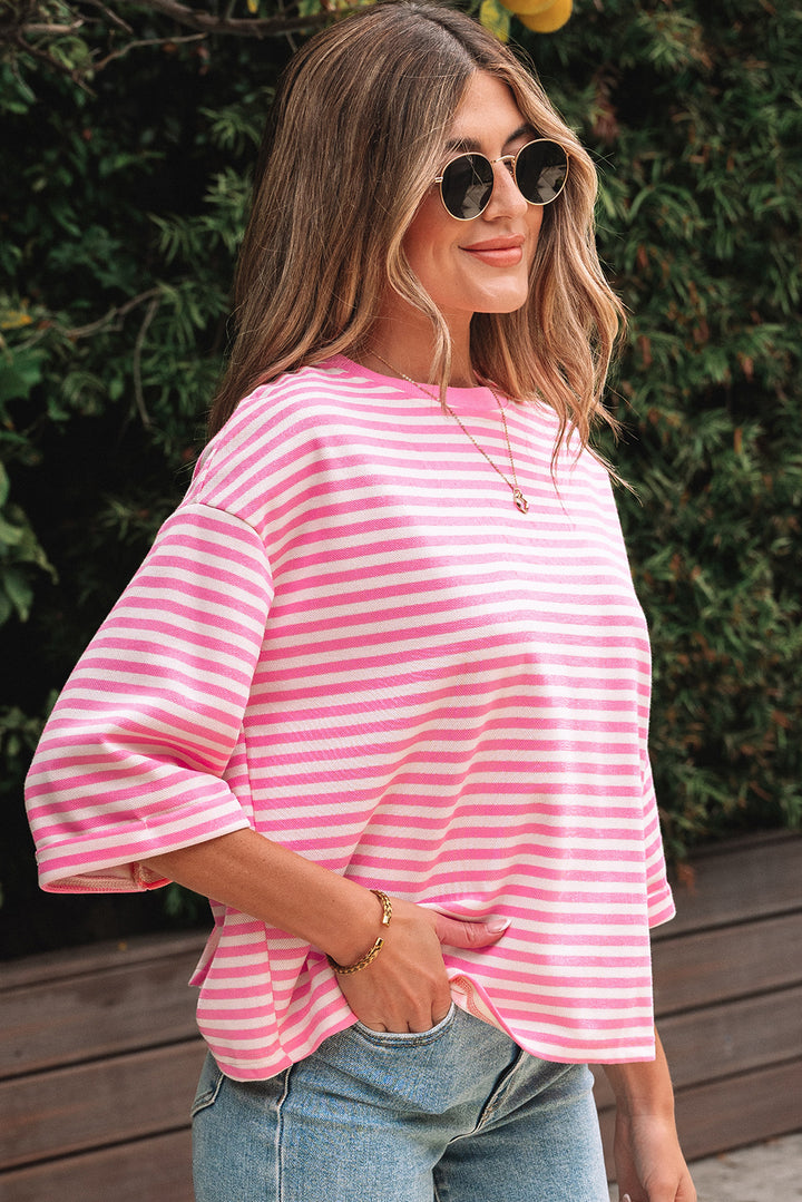T-shirt ample à manches larges et découpes dans le dos avec nœud papillon