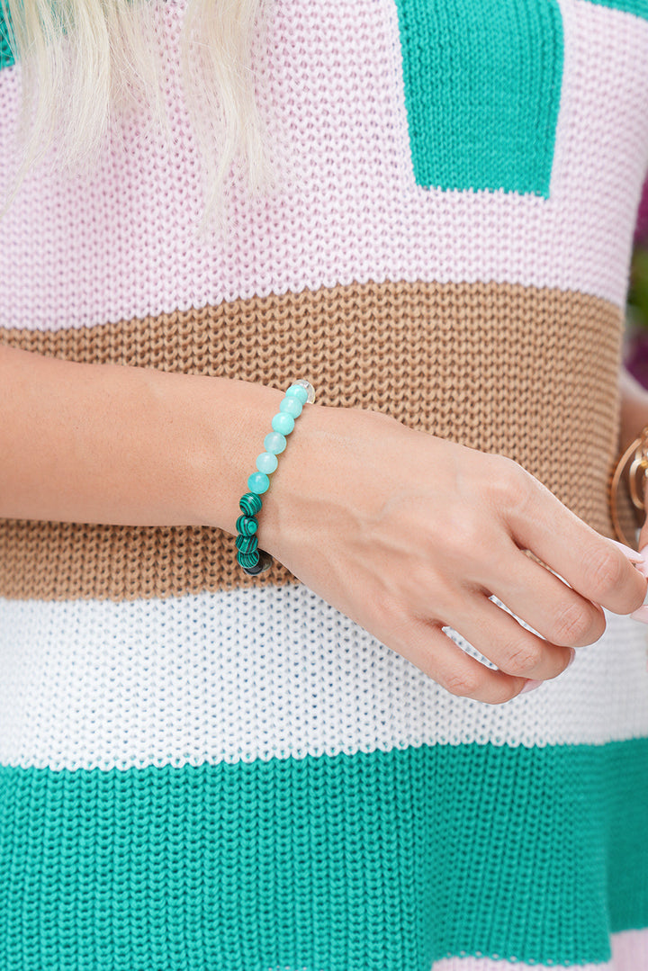 Vintage Crystal Beaded Elastic Bracelet