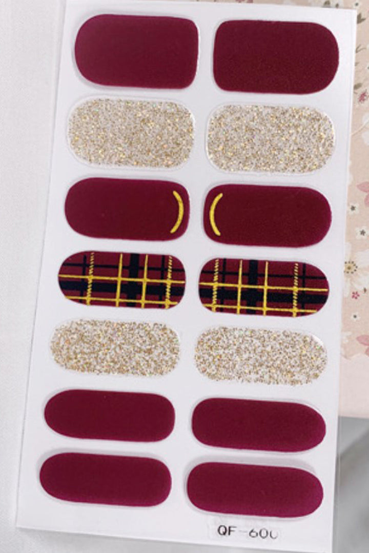 Autocollants pour ongles à coller sur le thème de Noël