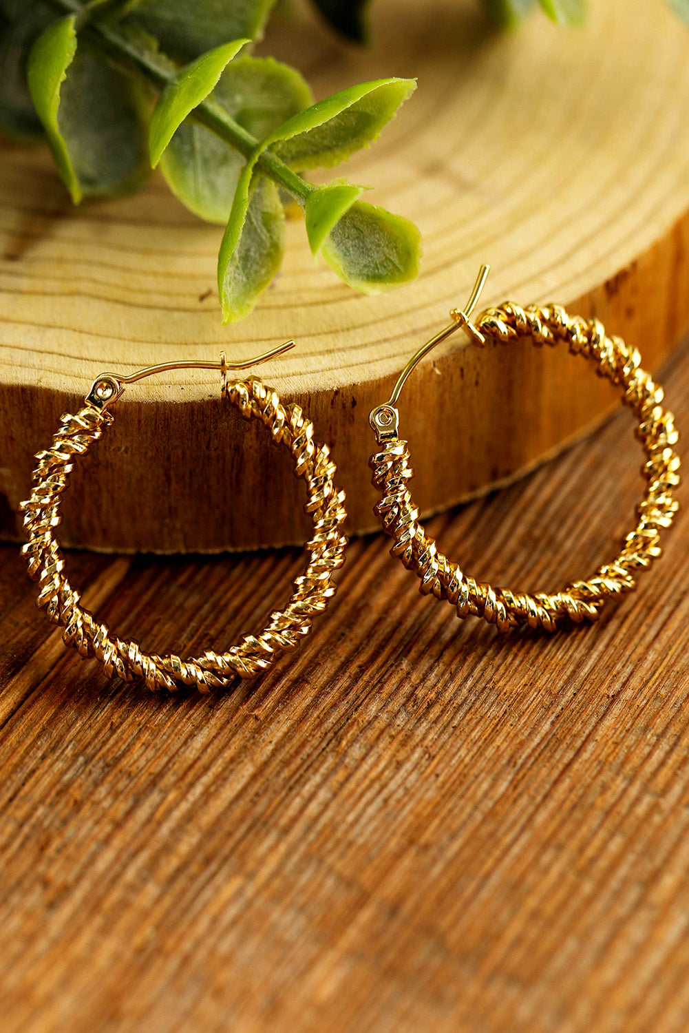 Vintage Textured Hoop Earrings