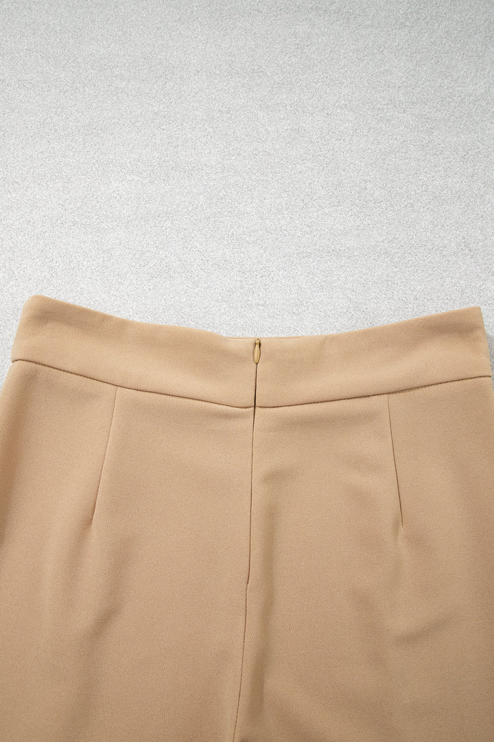 Parchment High Waist Full Length Regular Fit Pants