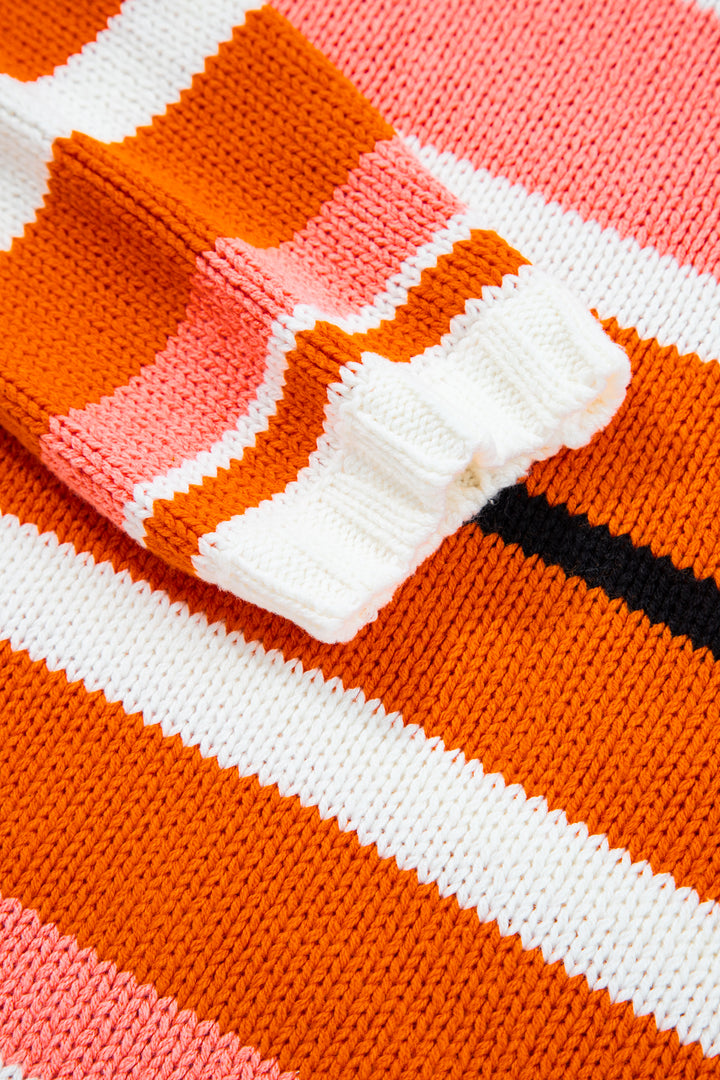 Drop Shoulder Cropped Pullover Sweater