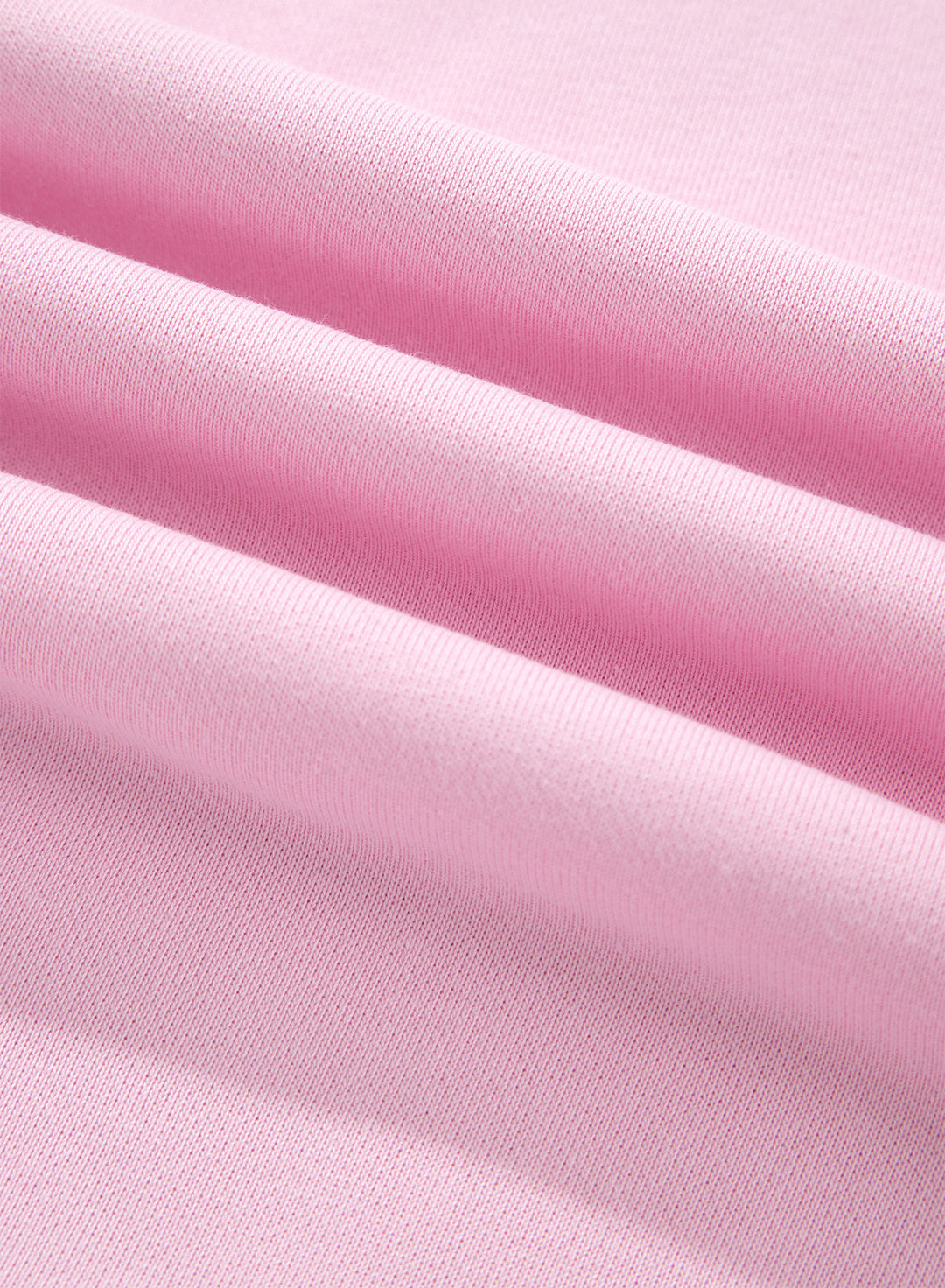 Pink Solid Color Raw Seam Lace Detail Loose Casual Sweatshirt