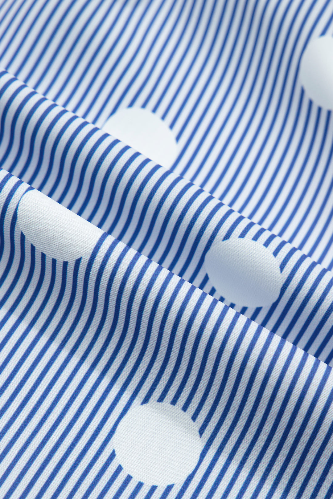 Sky Blue Polka Dot Print Shirred High Waist Casual Shorts