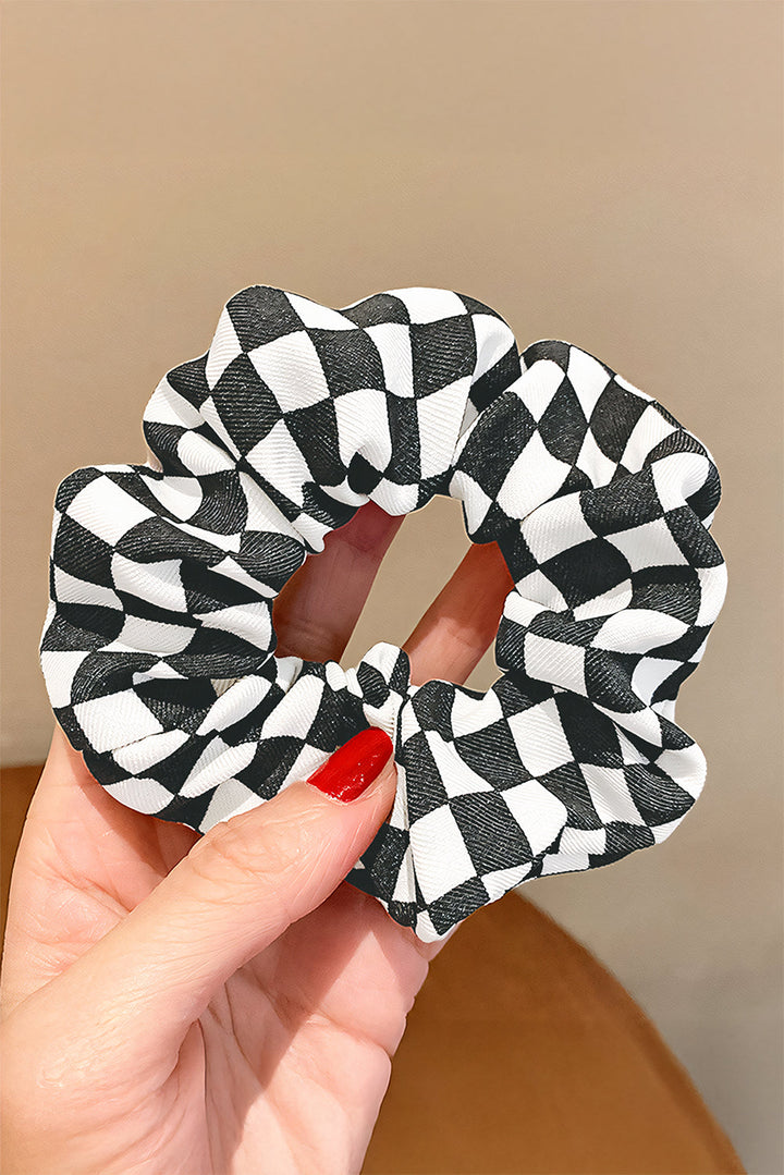 Checkerboard Pattern Cloth Hair Scrunchie
