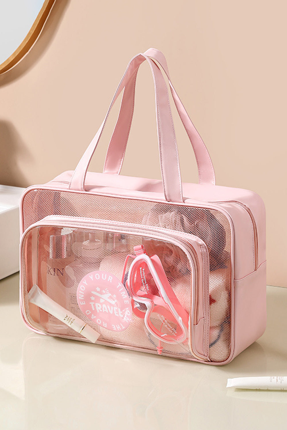 Waterproof Multi Pockets Transparent Travel Makeup Bag
