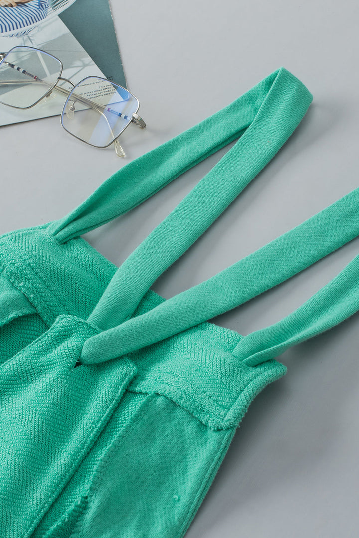 Knotted Straps French Terry Romper