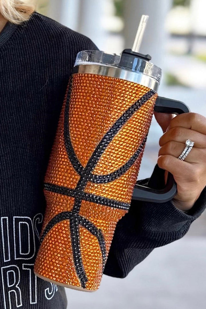 Game Day Basketball Rhinestone Studded 40 Oz Tumbler