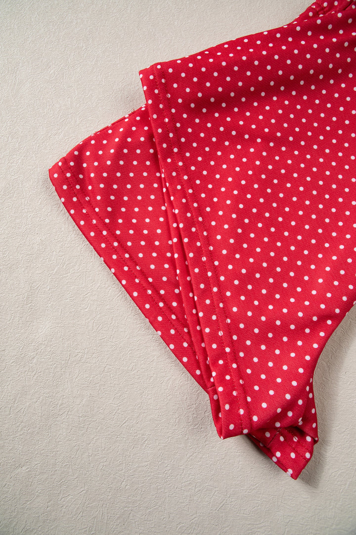Red Polka Dot MERRY Holiday Long Sleeve Top and Shorts Set