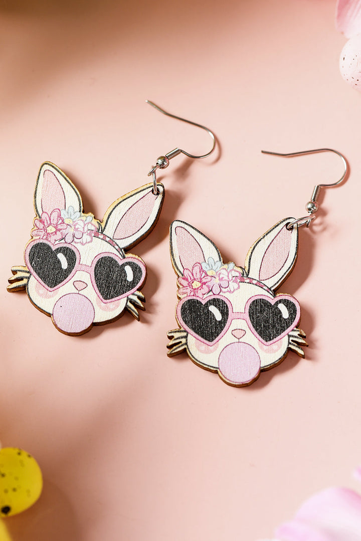 Boucles d'oreilles pendantes en forme de lapin de Pâques