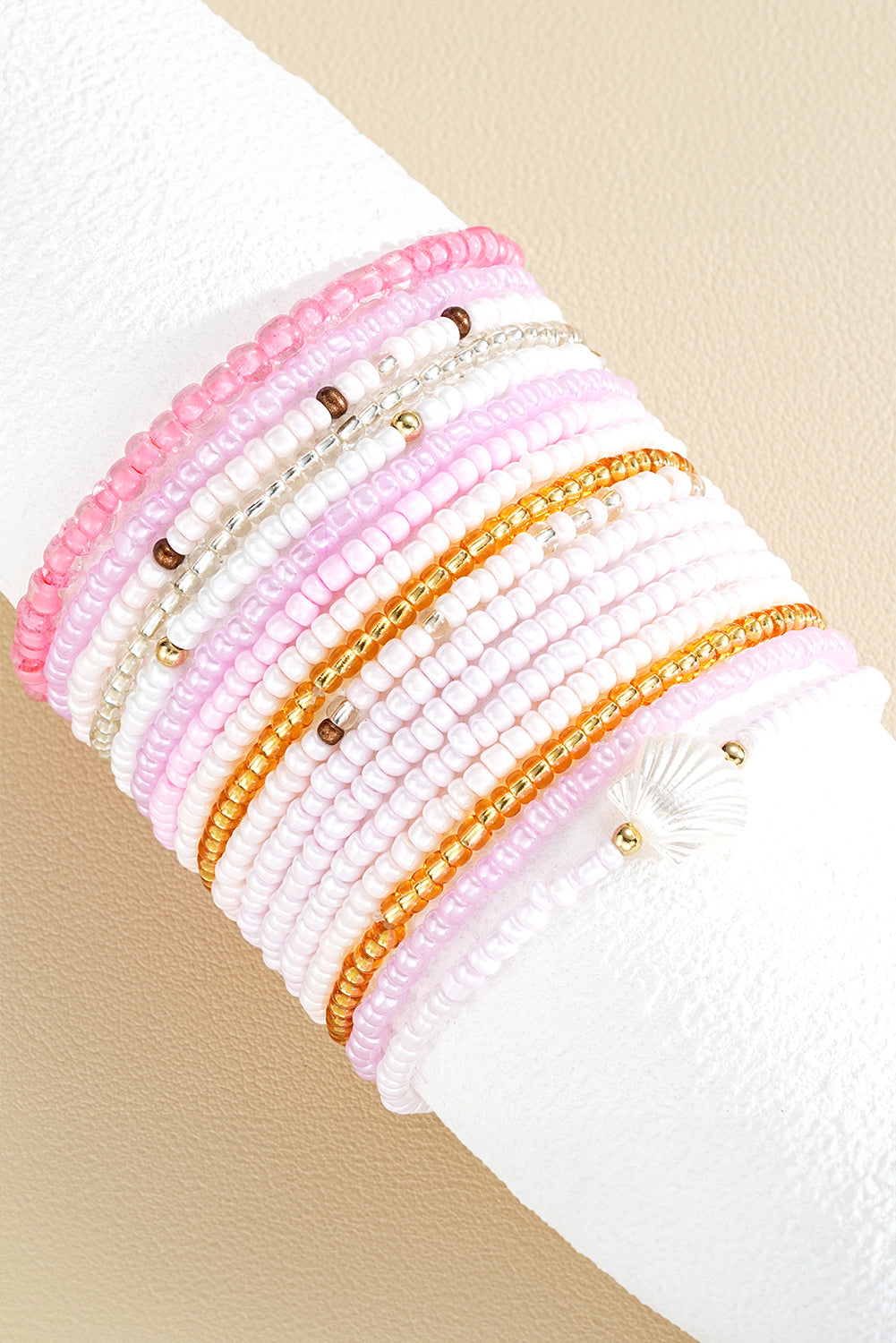 Bohemian Beaded Shell Ornament Bracelet Set
