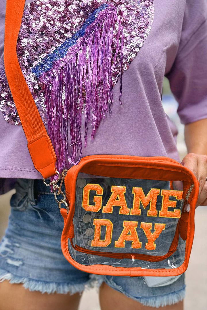 GAME DAY Rugby Football Transparente Umhängetasche