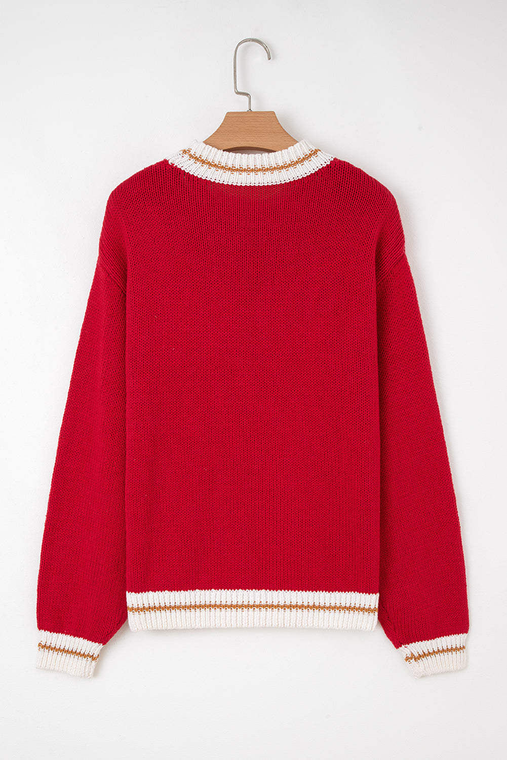 MERRY Color Block Edge Drop Shoulder Cozy Sweater