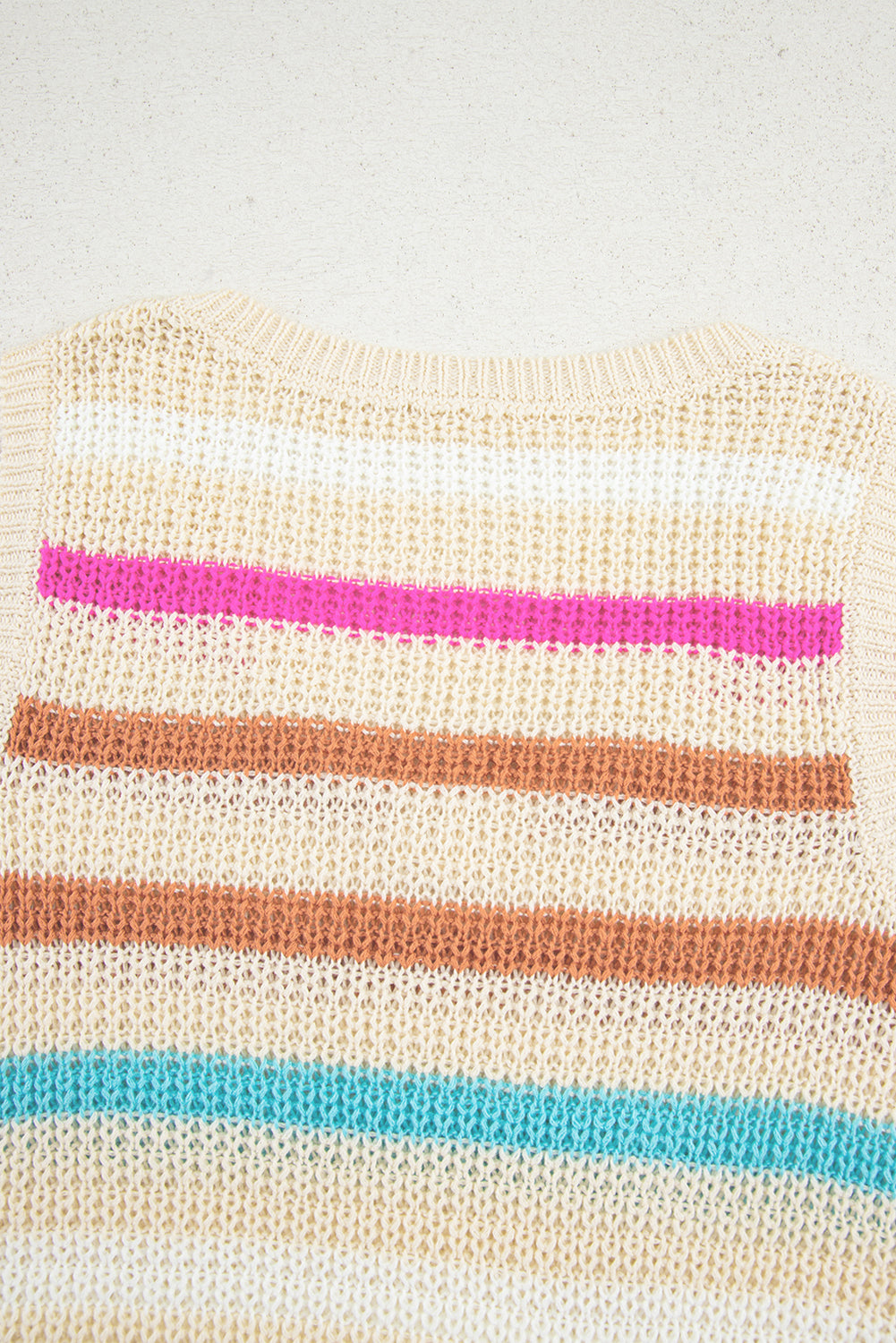 Textured Knit V Neck Sweater Vest