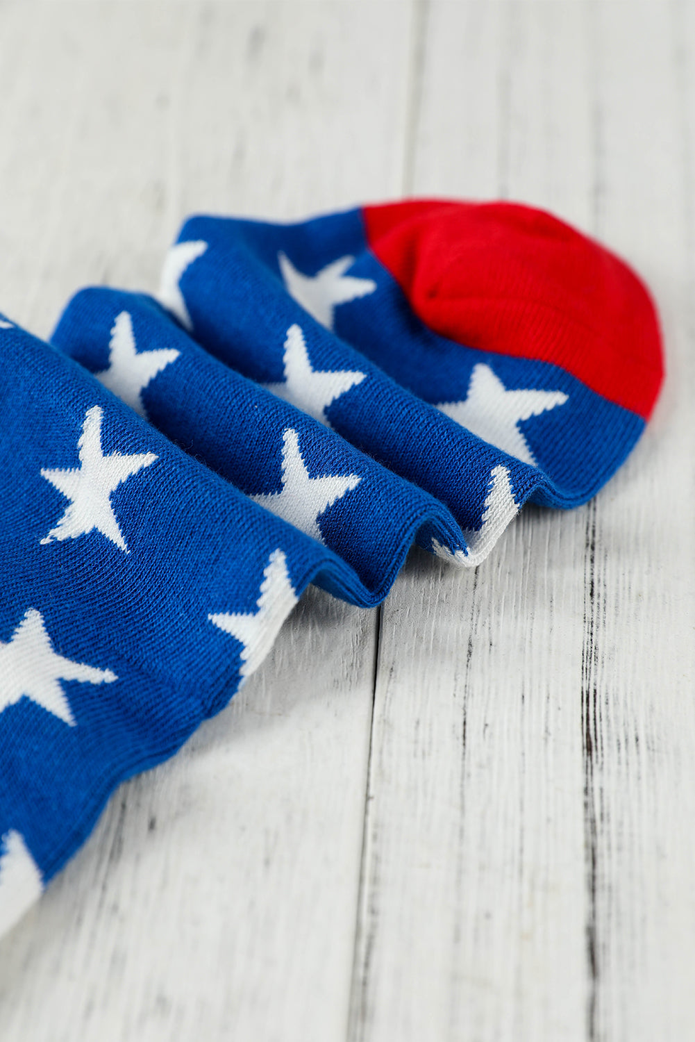 Chaussettes tricotées douces à motif drapeau américain