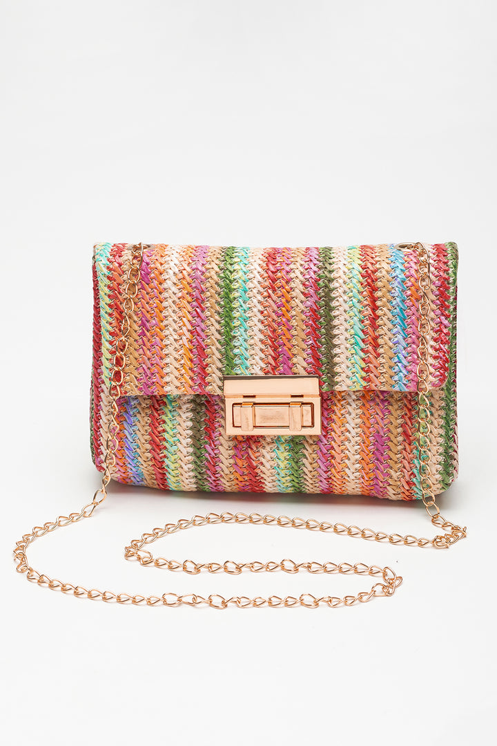 Bohemian Woven Gold Chain Shoulder Bag