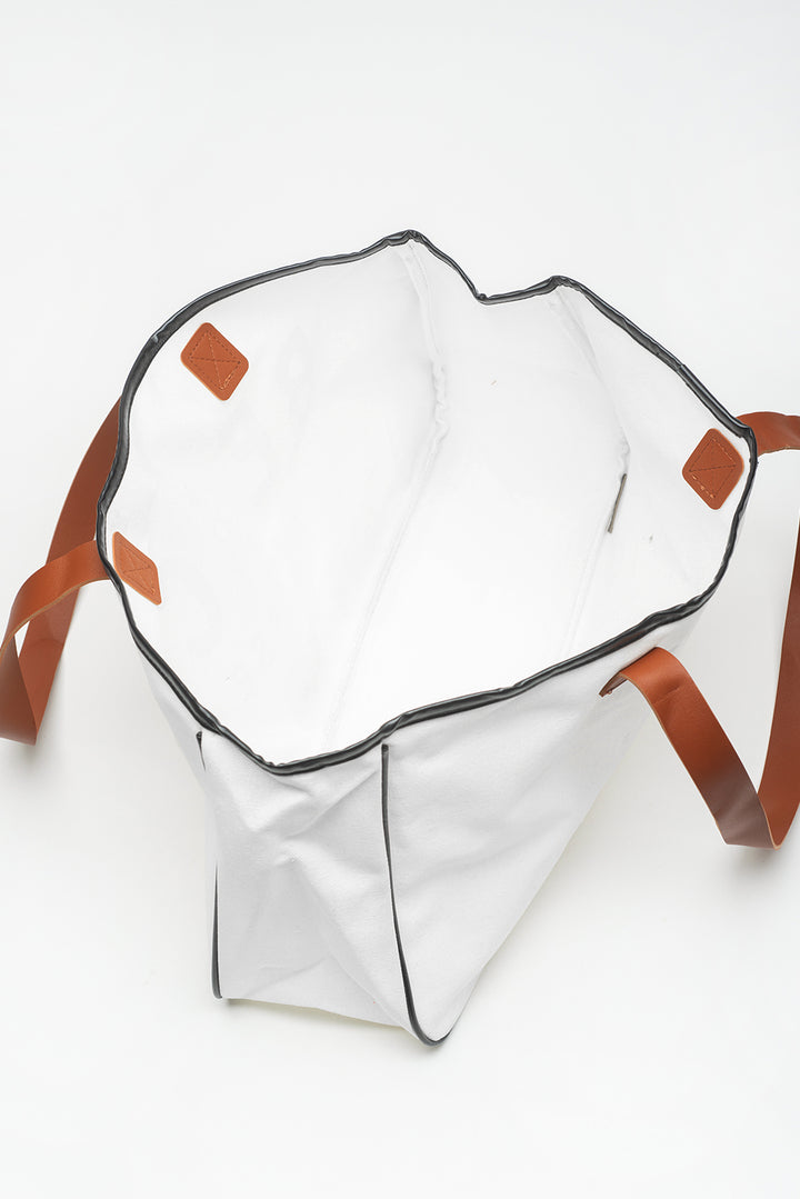 Große Canvas-Tragetasche mit „BEACH PLEASE“-Aufdruck