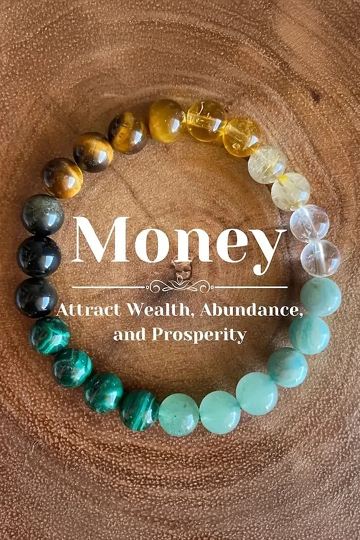 Vintage Crystal Beaded Elastic Bracelet