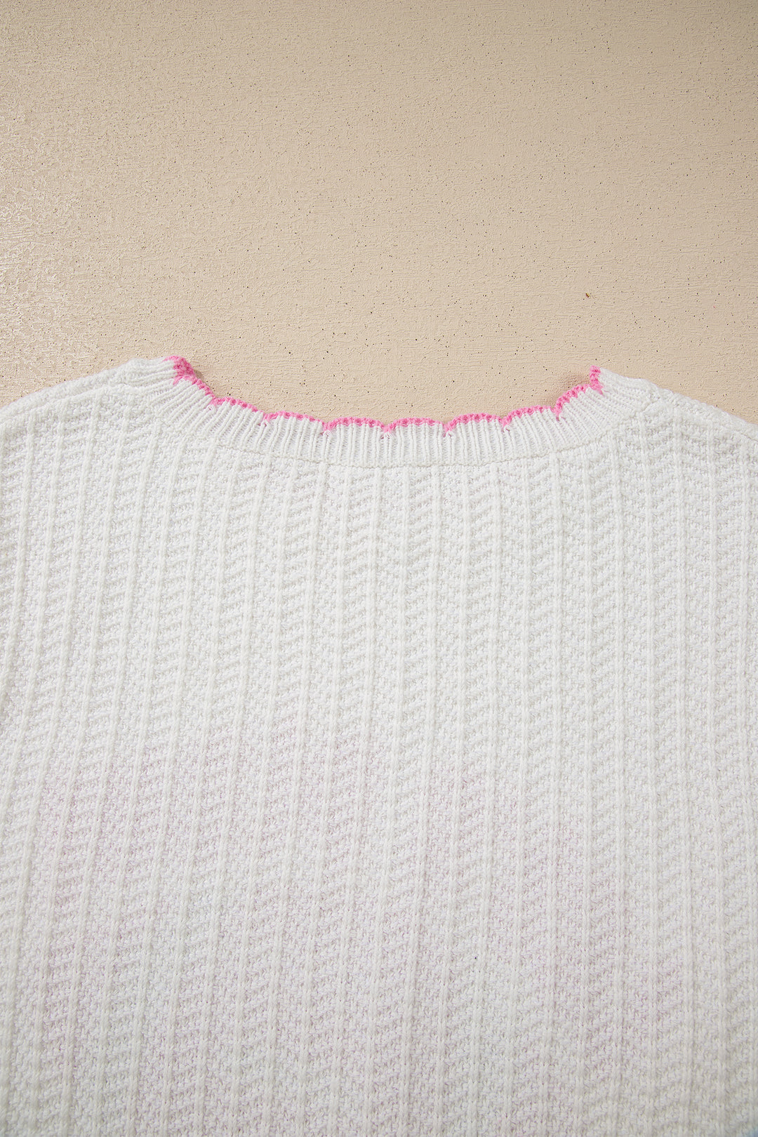 White Lets Play Rugby Pattern Textured Knit Casual Shift Sweater Vest