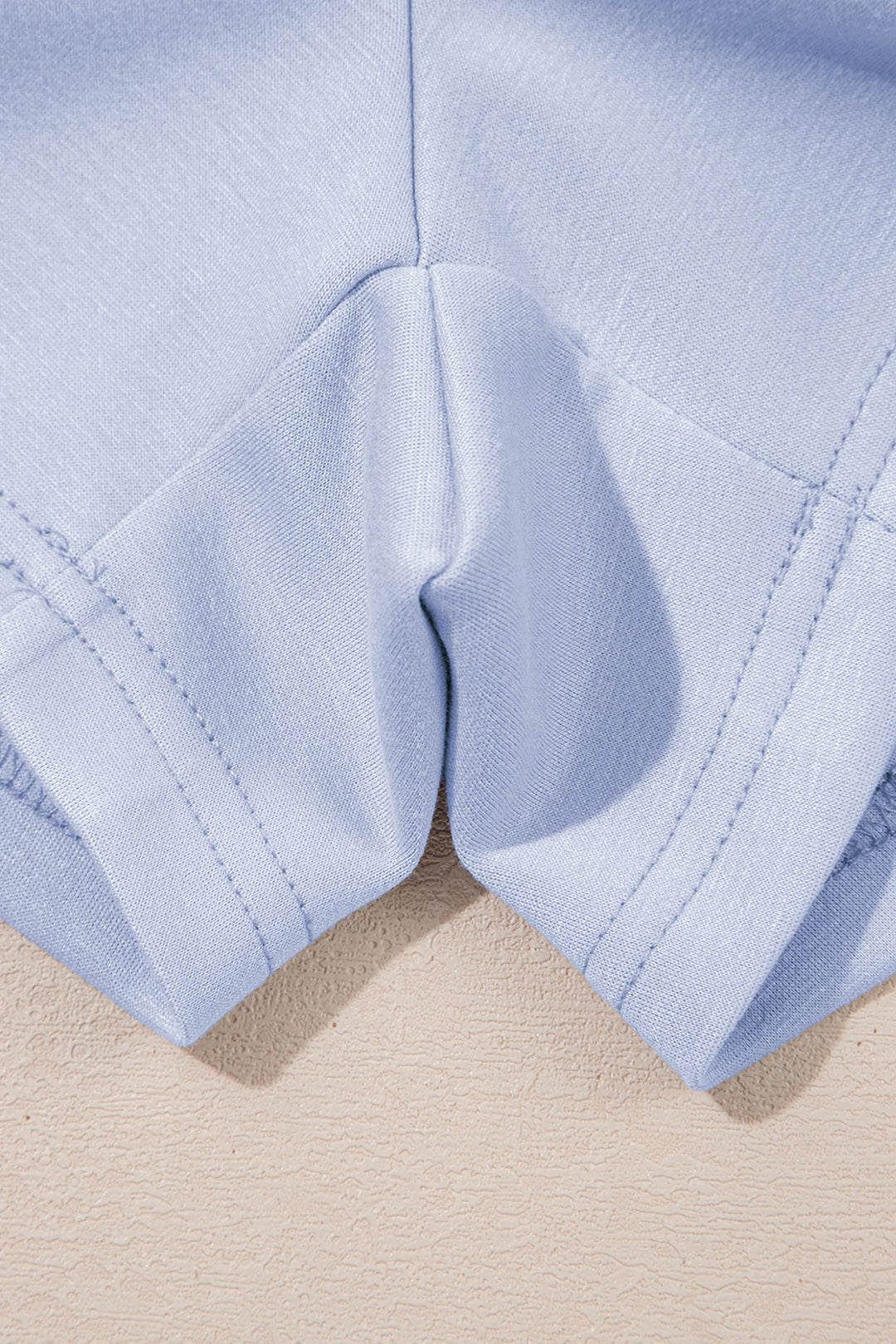 Beau Blue Pearl Embellished Scallop Trim Top 2 Piece Skort Set