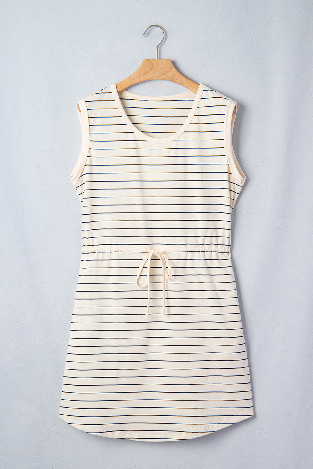 Drawstring Tunic Tank Mini Dress with Pockets