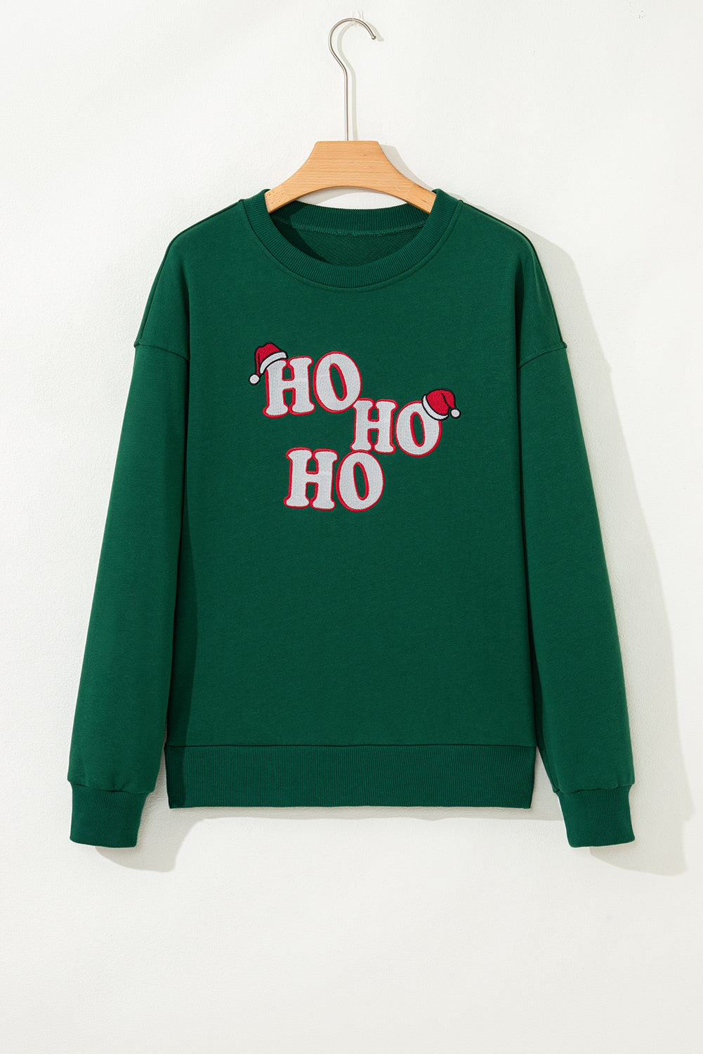Embroidered Letter Graphic Christmas Fashion Sweatshirt