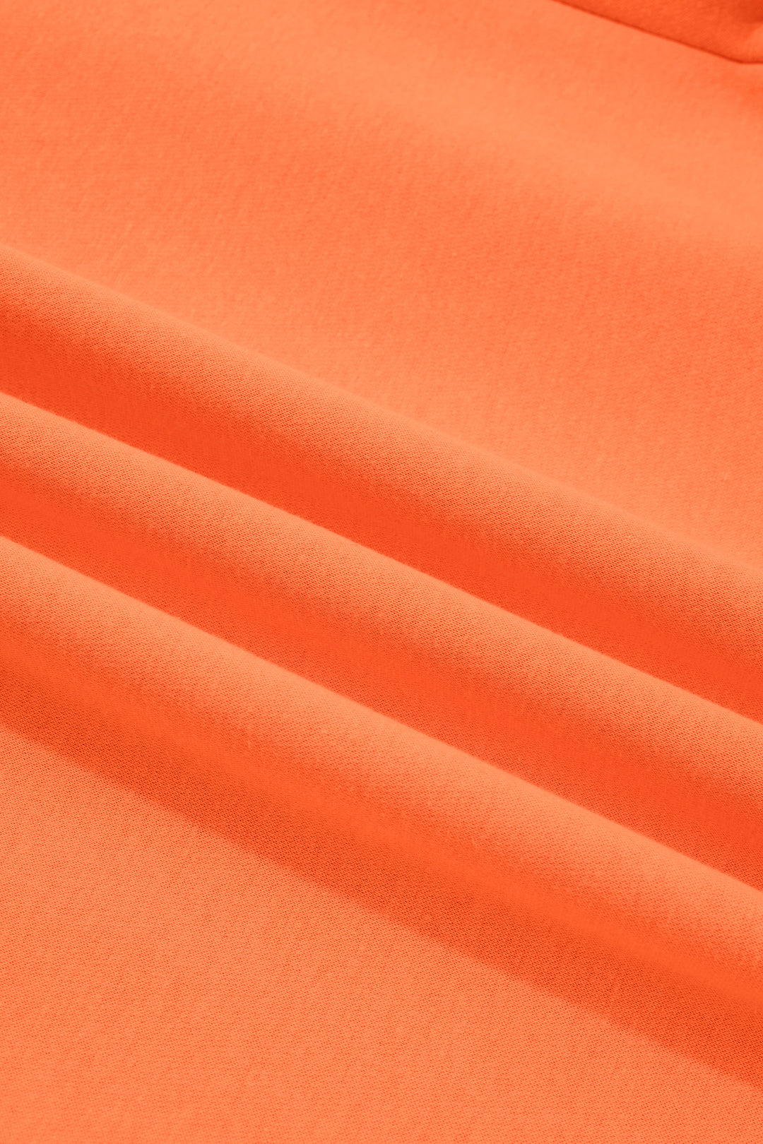 Orange Colorblock Polka Dot Contrast Trim Oversized Sweatshirt