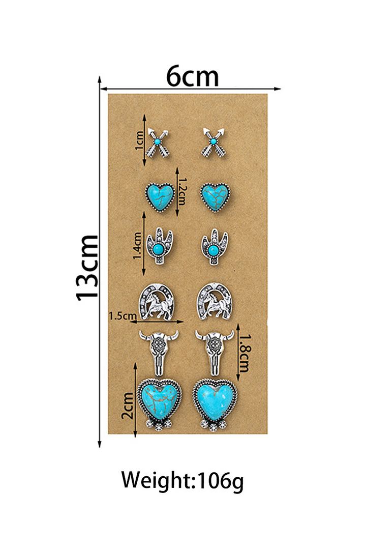 Vintage  Western Pattern Stud Earrings