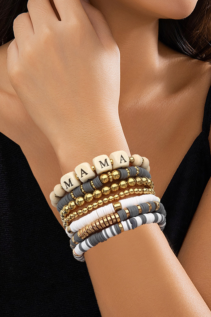 MAMA Perlenarmband mit mehreren Lagen