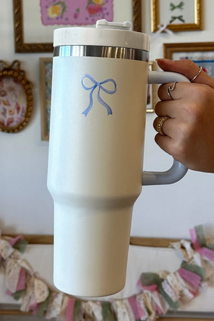 Bow Knot Color Block Handle Tumbler 40Z