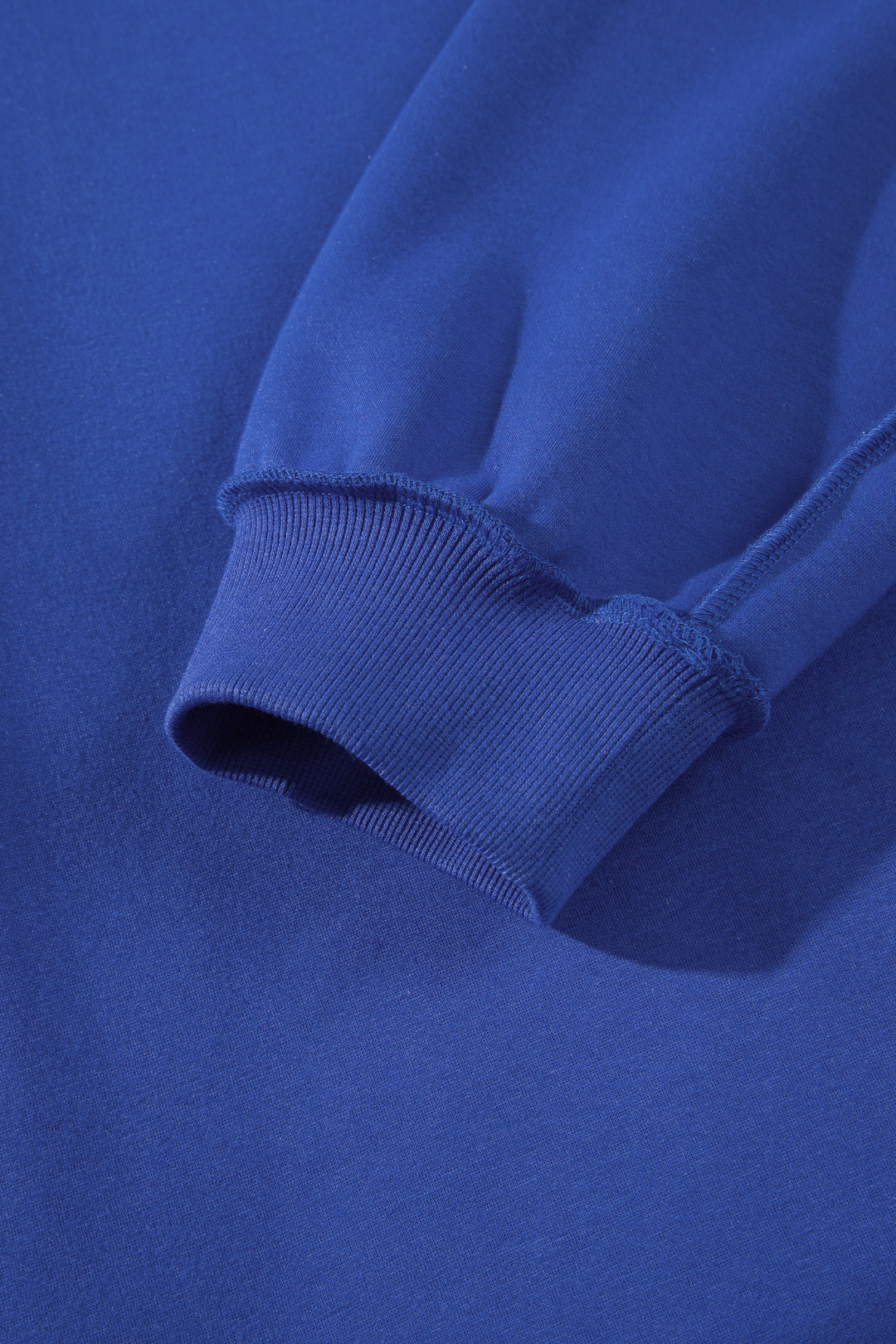 Dark Blue Exposed Seam Detail Reversible Double Wear Plus Size Sweatshirt