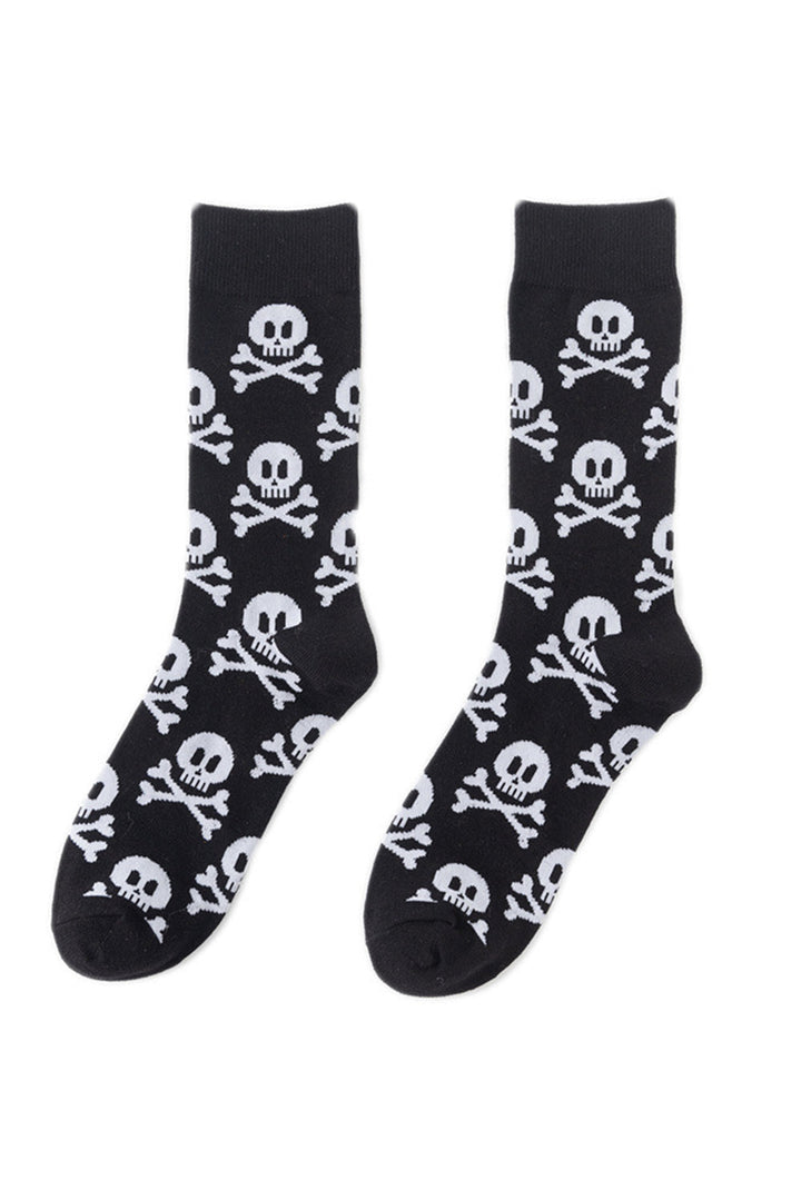 Halloween Skull & Crossbones Crew Socks
