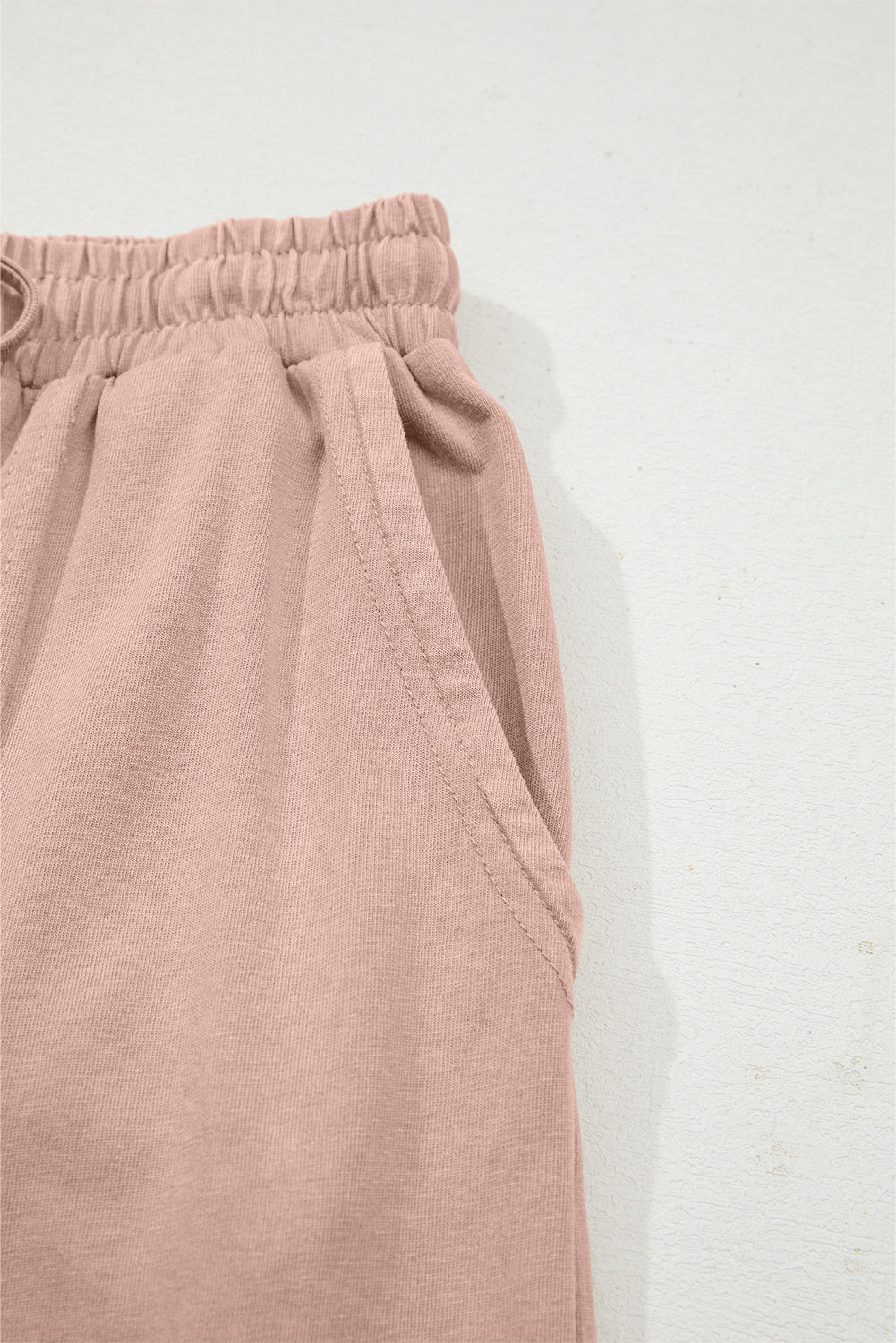 Buckskin Flower Patch Mineral Washed Terry Knit Cropped Wide Leg Pants
