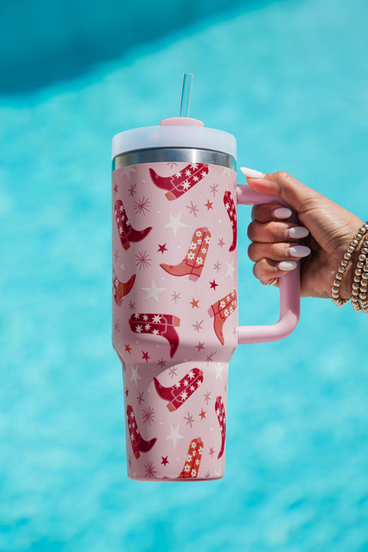 Westernstiefel-Becher mit Strohhalm, 40 oz