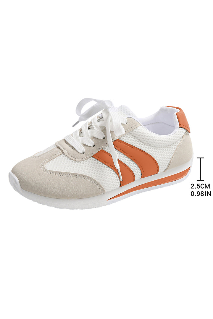 Color Block Patchwork Breathable Lace-up Sneakers