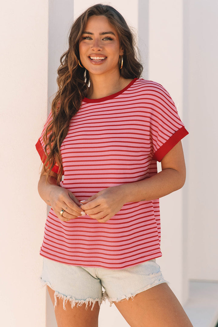 Knitted Round Neck T Shirt