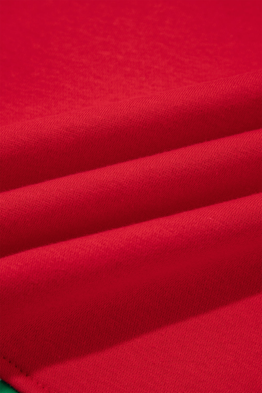 Fiery Red Polka Dot Letter Print Contrast Trim Mock Neck Sweatshirt